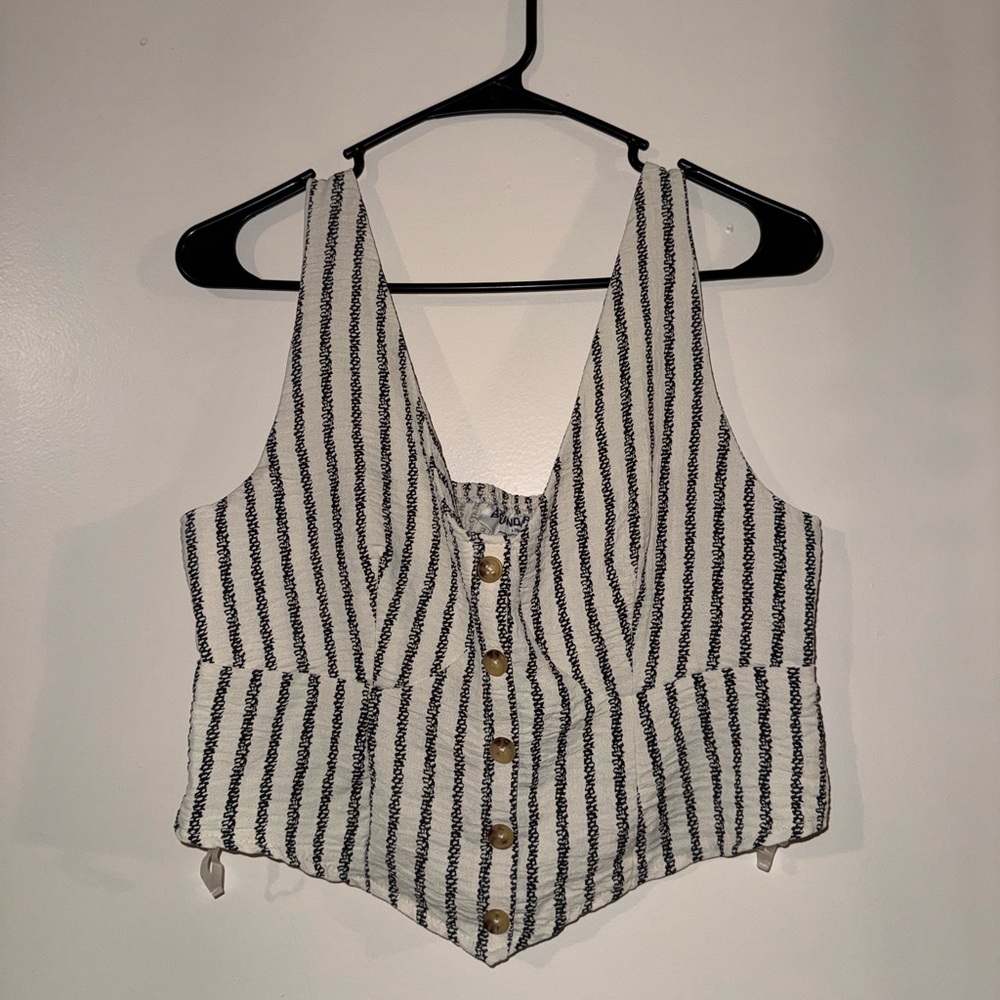 No Boundaries Black and White Striped Set